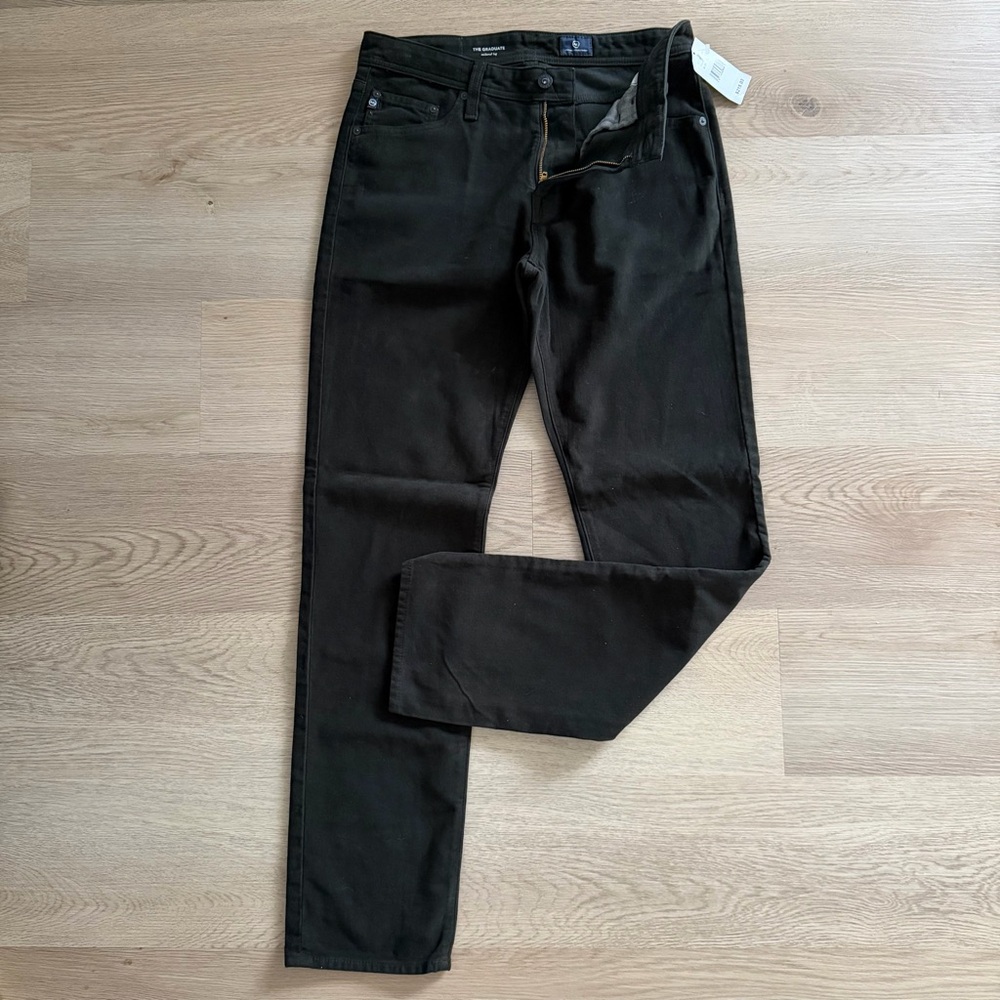 AG Adriano Goldschmied Men's Straight Jeans in Black